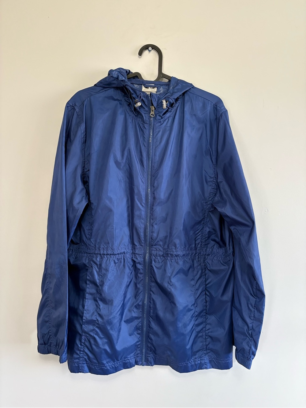 Athletic Works Navy Blue Hooded Windbreaker Jacket Size Large